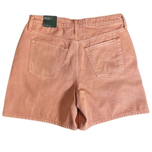 Wild Fable Highest Rise Bermuda Jean Shorts Orange denim Size 10/30 (NWT) - Picture 3 of 16